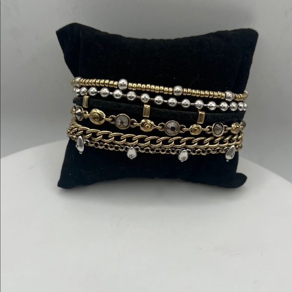 Lucky Brand Jewelry - Lucky Brand Gold and Silver Multi-Strand Bracelet Magnetic Closure 7” 7 inches